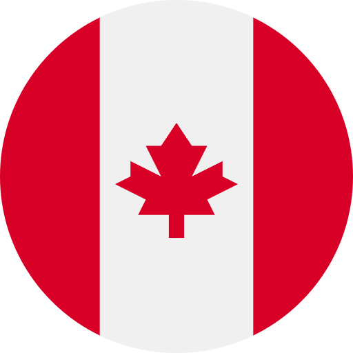 canada flag round
